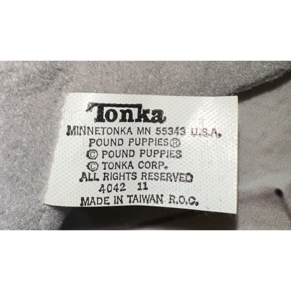Vintage Tonka Pound Puppies Grey Spotted Dog Plush 1980s Retro‎ Toy 4042 11